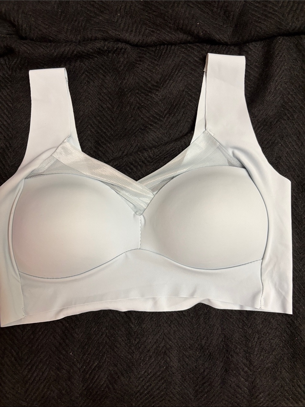 Seamless Padded Light Blue Wireless Bra Sz XL NWOT